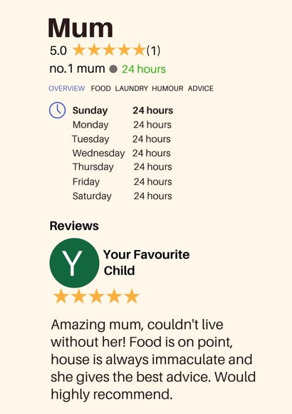 Mum - Google Review! created by Culture Cardz