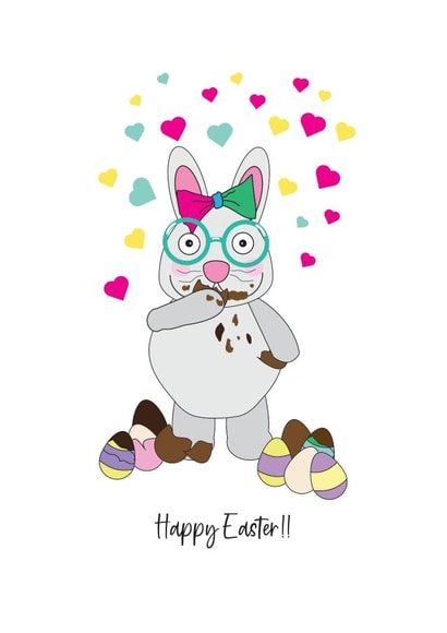 Children's Happy Easter Card created by Tilbur & Co