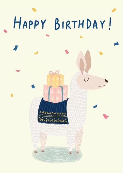 Cute Llama Birthday Card created by Rachel Selina