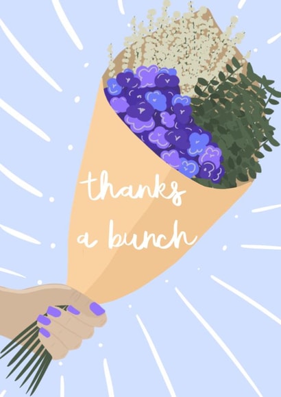 Thanks a Bunch Flowers Card created by Preedy Little Prints