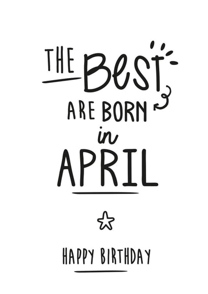 Best Are Born in April created by Jodie Gaul & Co
