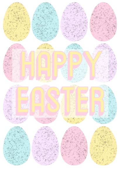 Happy Easter mini egg card created by Keira burrell