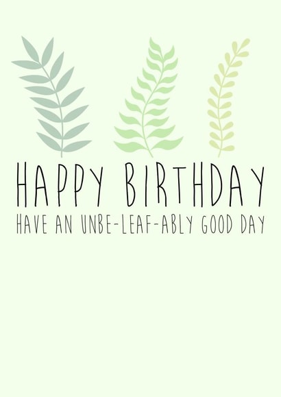 Leafy Birthday Card created by Charlotte Elizabeth