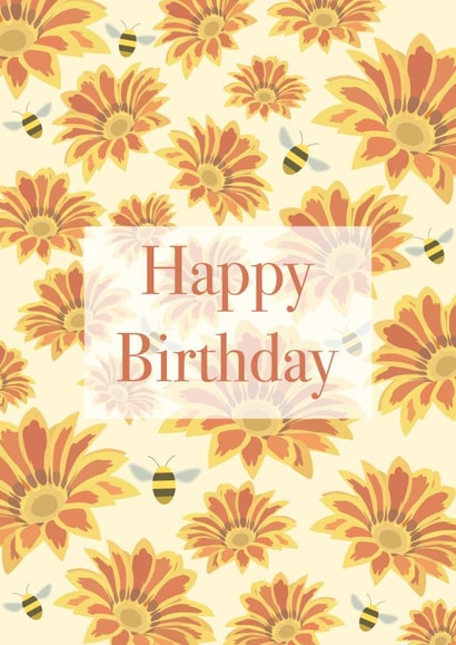 Pretty Birthday Card - Bumblebee - Floral created by Charlotte Elizabeth