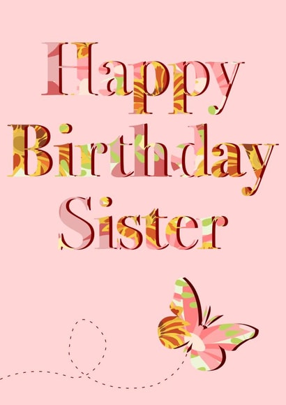 Pretty Birthday Card for your sister created by Charlotte Elizabeth