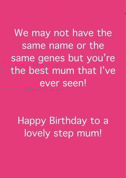 Step Mum Birthday Card created by Fee Fee