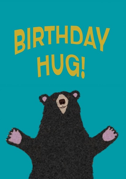 Bear hug birthday card created by Ticketyboo