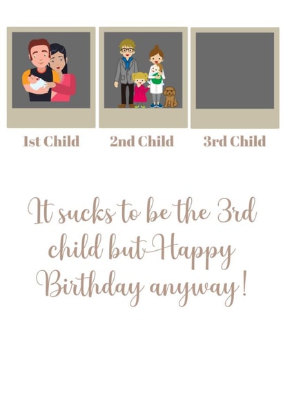 The forgotten third child, Birthday Card created by EnchantingGiftFairy