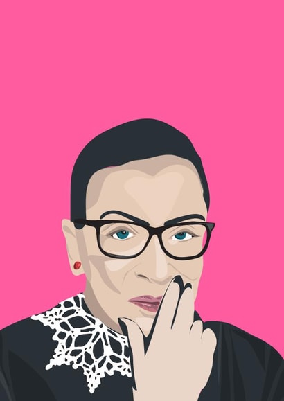 Ruth Baden Ginsberg Card created by Laura Niles Design