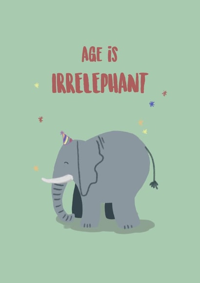 Elephant birthday card created by Kirby Jennings