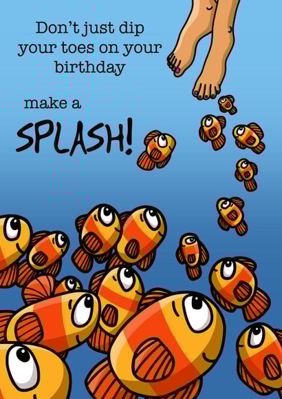 Make a Splash fishy birthday card created by Sunny and Pea