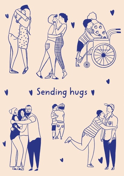 Sending all the hugs card created by Jules O'Connor
