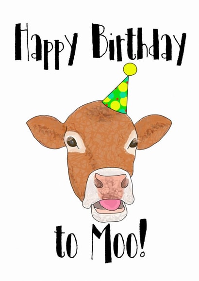 To Moo Birthday Card created by Hari & Fox