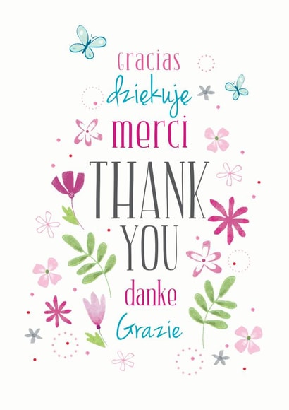 Thank you languages Card created by Clare Joys