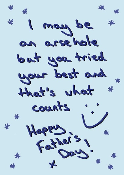Arsehole Father's Day Card created by Random Shit Cards