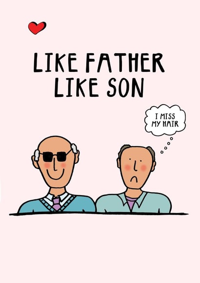 Like father like son Father’s Day card created by Hello Hatty