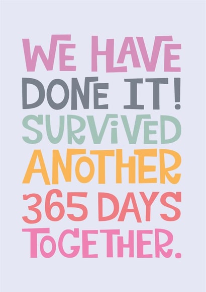 Sarcastic Anniversary Card created by Poppy Lane