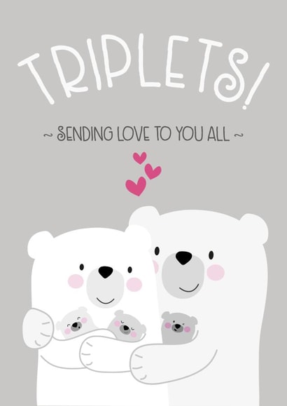 Triplets New Baby Card created by Wink Design - Michelle Roberts