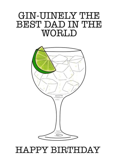 Best Dad Gin Birthday Card  created by Wooden It Be Precious