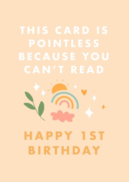 Pointless Birthday Baby Card created by URGHH Card Co.