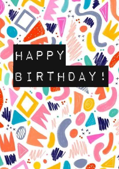 Scribble Happy Birthday Card created by Ooh I Like That Design