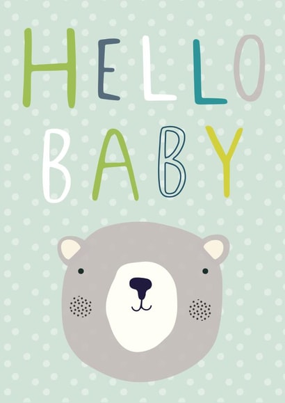 Hello New Baby Card created by Sally Payne Design