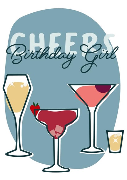 Cheers to the Birthday Girl created by Jasmine Coster - JazziCreates