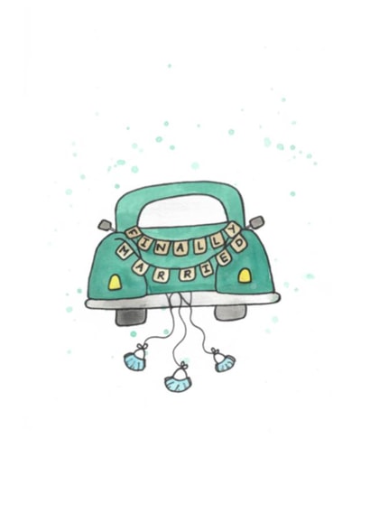 FINALLY MARRIED wedding card created by GRA Designs