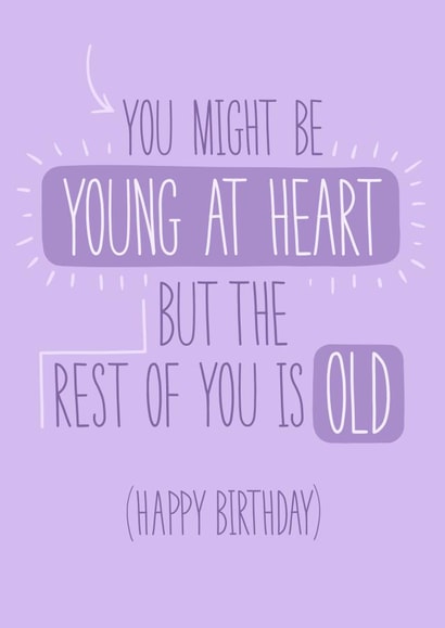 Young at Heart Birthday Card created by Stripy Fish Designs