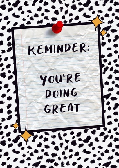 You're Doing Great Send A Smile Card created by The Girl Next Draw Cards