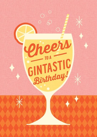 Female Adult Gin Cocktail Birthday Card created by Emoticology Cards