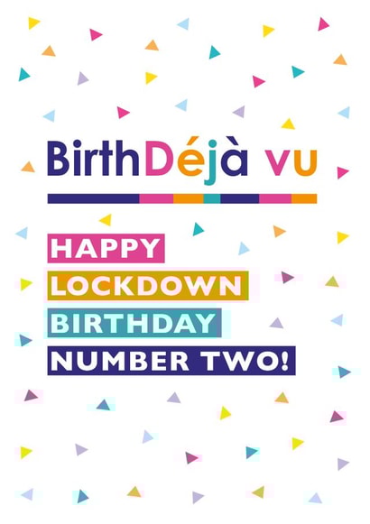 Funny lockdown birthday card created by Kerry Stewart