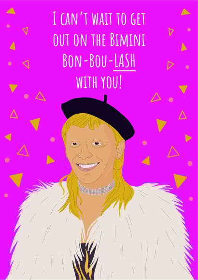 Bimini Bon-Bon-Lash Birthday Card created by Conor Rawson