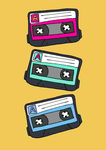 Retro Cassette Tape Greetings created by Anna Brim