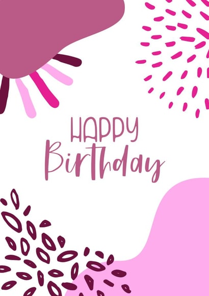 Pink Abstract Birthday Card created by Rachey Jay Crafts