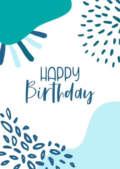 Blue Abstract Birthday Card created by Rachey Jay Crafts