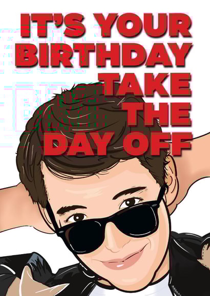 Ferris Bueller's Day Off ... 80's Movie Birthday Card created by Little Cat Creates