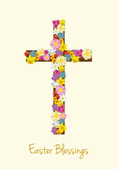 Easter Blessings - Floral Cross created by Design by Cath