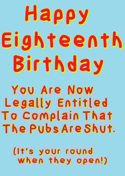 Legally Complain Pubs are Shut 18th created by DaveEff