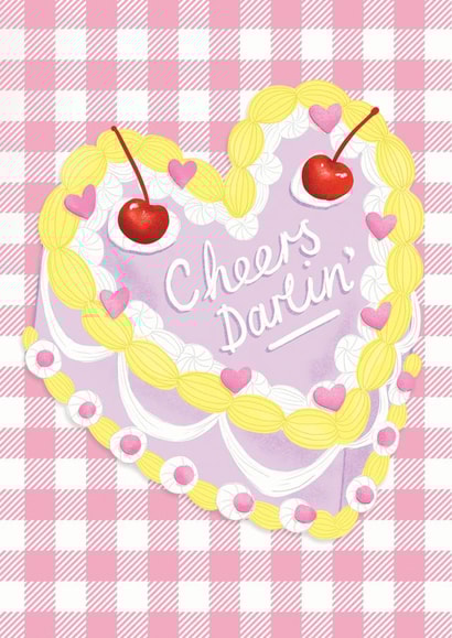 Cheers Darlin'  Thank you Card created by The Stylist Illustrates