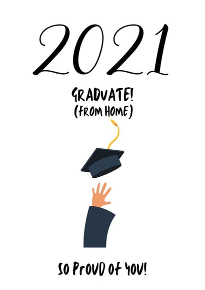2021 Graduate congratulations card created by Personalised by Nic