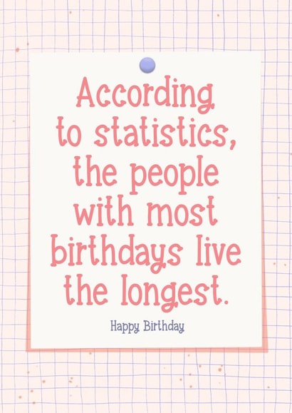 Statistically Happy Birthday card created by Jenni Ahlberg - Jeah Design