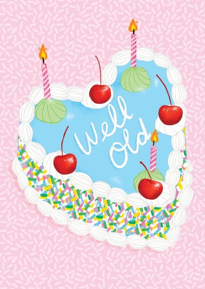 Well Old Birthday Card created by The Stylist Illustrates