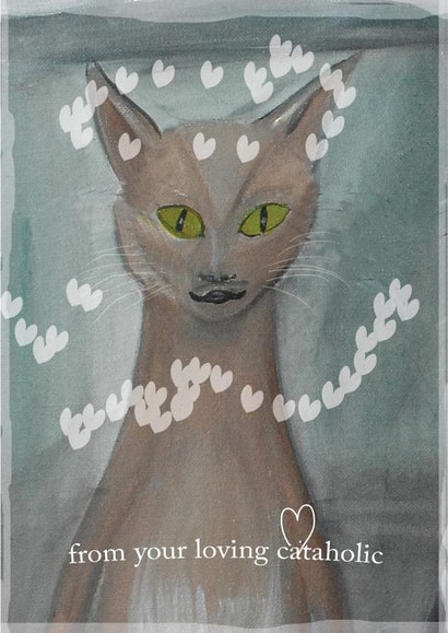 Beautiful cat loving card created by art by thurston