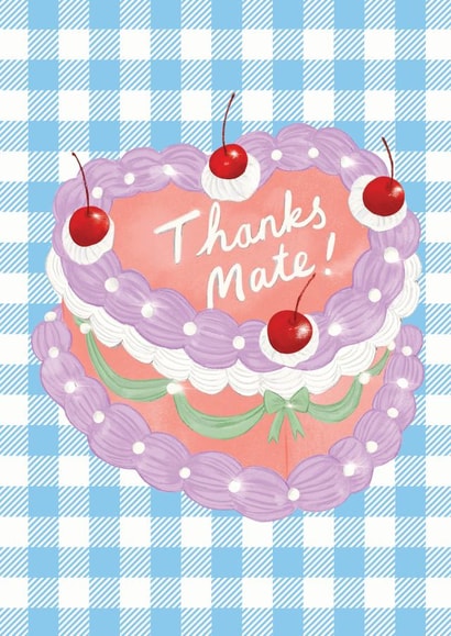 'Thanks Mate!' Thank You card created by The Stylist Illustrates