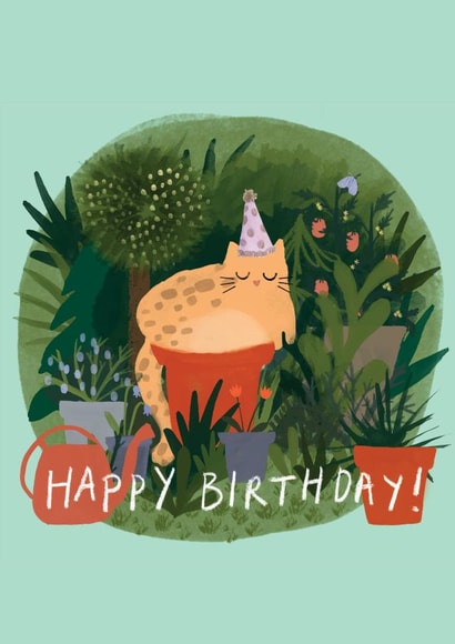 Cat In A Pot Birthday created by Rachael Powick