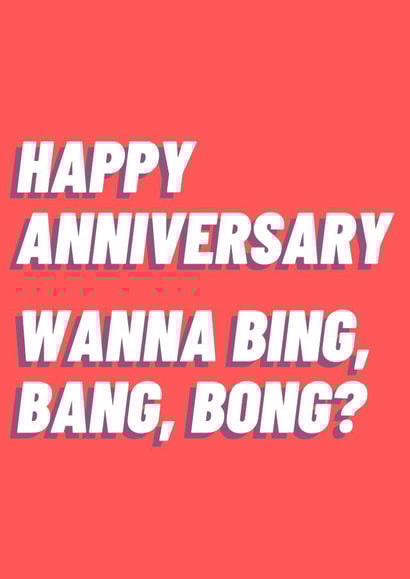 Bing Bang Bong Anniversary card created by Made With LV