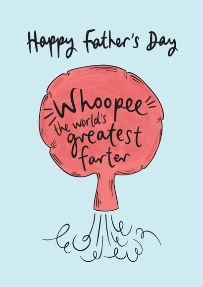 Whoopee Greatest Farter Father's Day Card created by Muses & May 