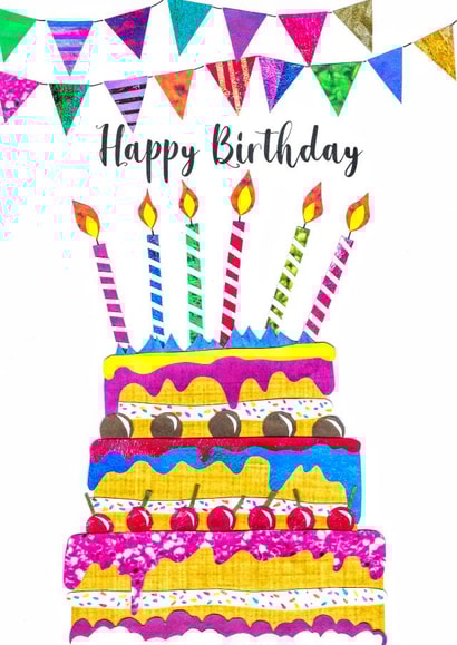 Fancy Birthday Cake Card created by Sitting Knitting