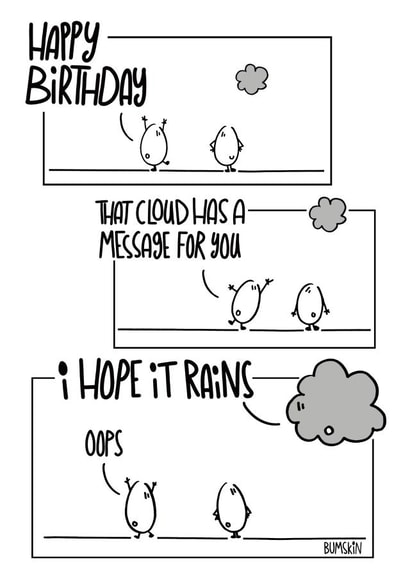 cheeky birthday card created by bumskin